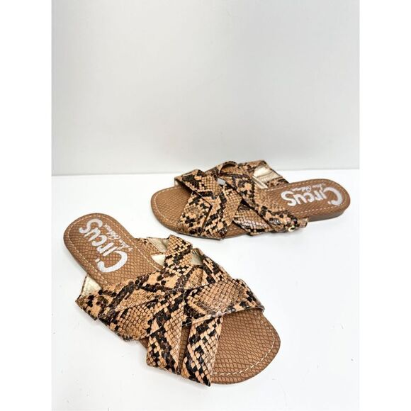 Sam Edelman Sandals Womens Size 6‎ Snakeskin Circus Burnett Slip On Shoes - Picture 7 of 8